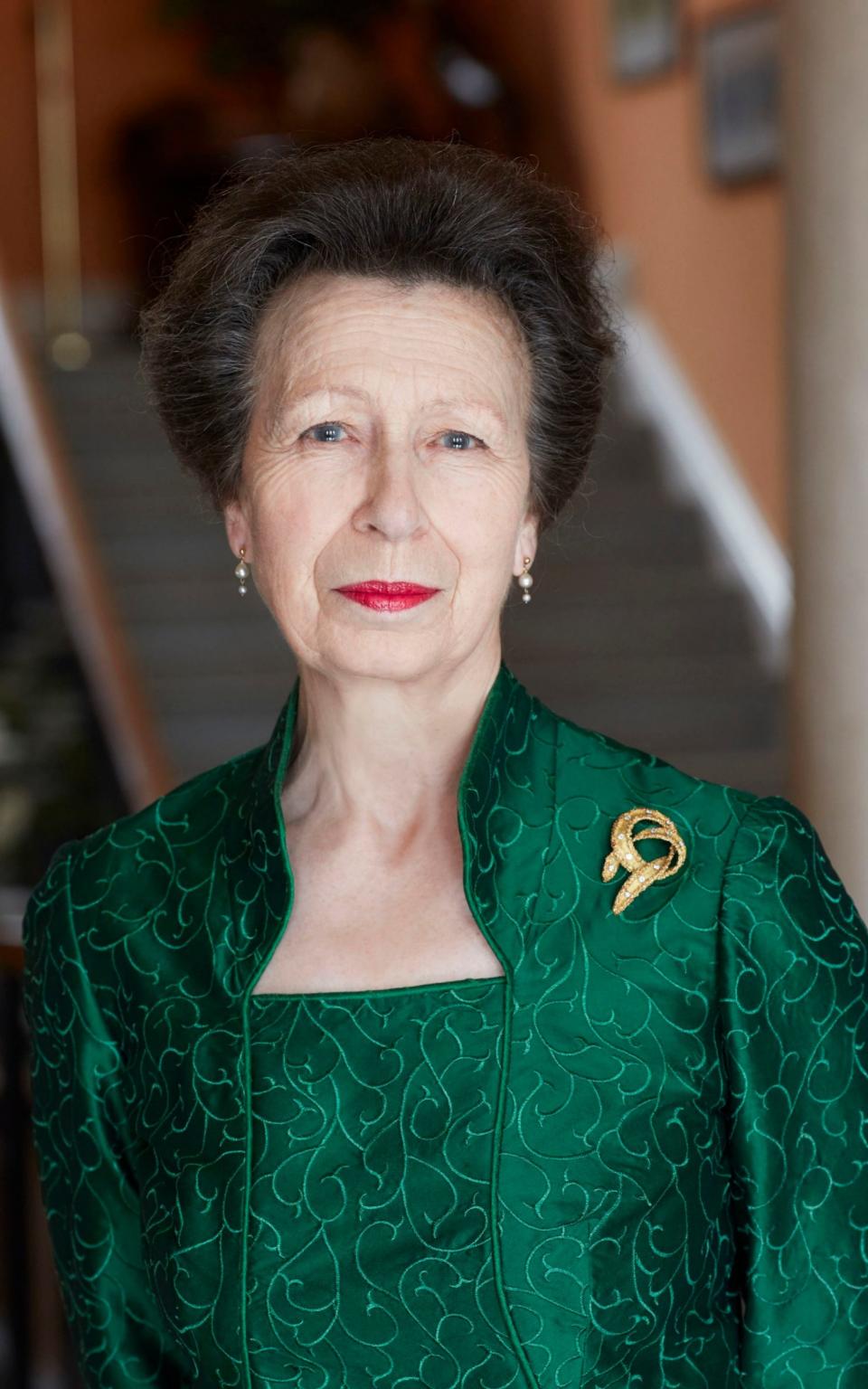 Princess Anne wearing a dress she wore to Royal Ascot in 2017 - John Swannell/ Camera Press/ Reuters