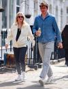<p>Ellie Goulding, who announced her pregnancy in February, steps out with her husband Caspar Jopling in London on Wednesday. </p>