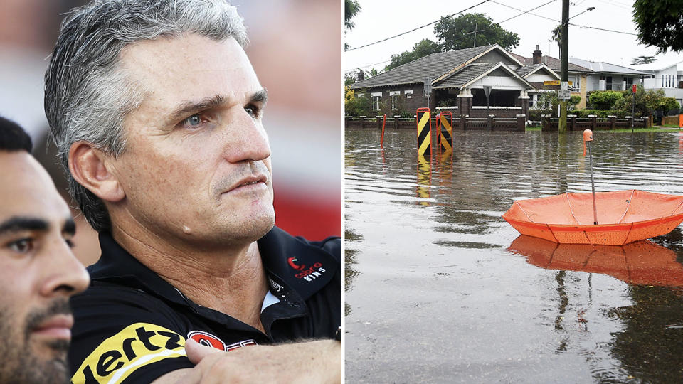 Ivan Cleary, pictured here watching a Penrith Panthers game.