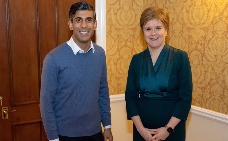 FILE PHOTO: Britain's Prime Minister Rishi Sunak visits Scotland