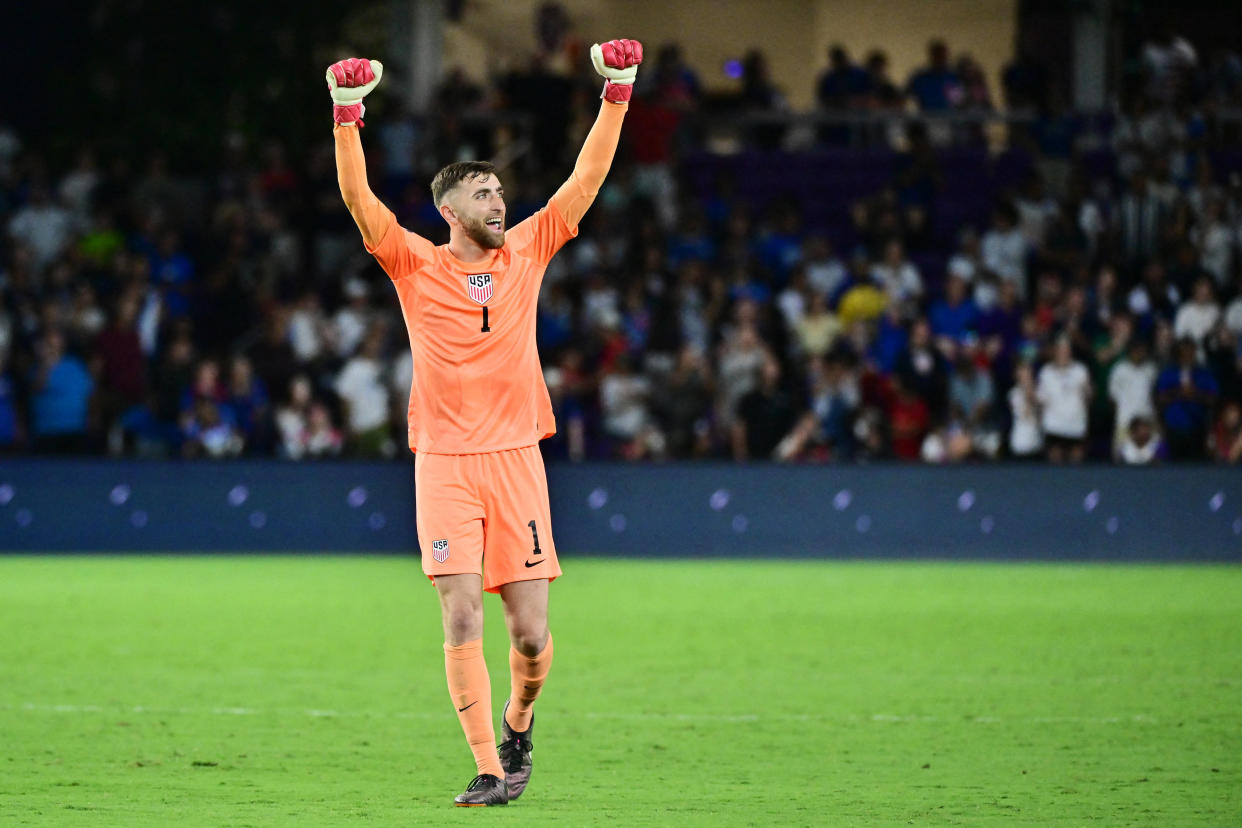 Matt Turner, le gardien de but américain, ici lors du match États-Unis - Salvador, le 27 mars 2023.