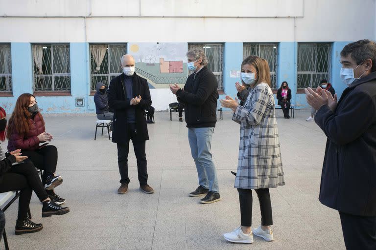 Horacio Rodríguez Larreta, S.Acuña, Fernán Quirós,  F.Miguel lanzaron la tercera edición del programa Apoyo Económico a la Primera Infancia.