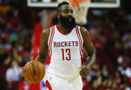 <p>No. 26: James Harden <br> Age: 27 <br> Earnings: $33 million <br> (Photo by Scott Halleran/Getty Images) </p>