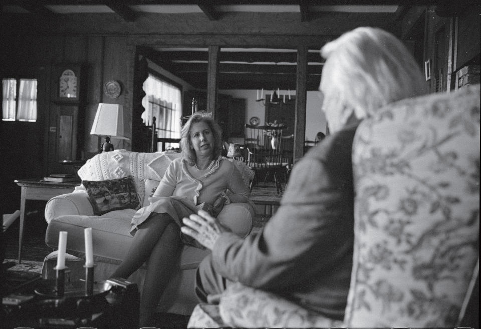 Nancy Gibbs and the Rev. Billy Graham at Graham's home in Montreat, N.C., in 2007.