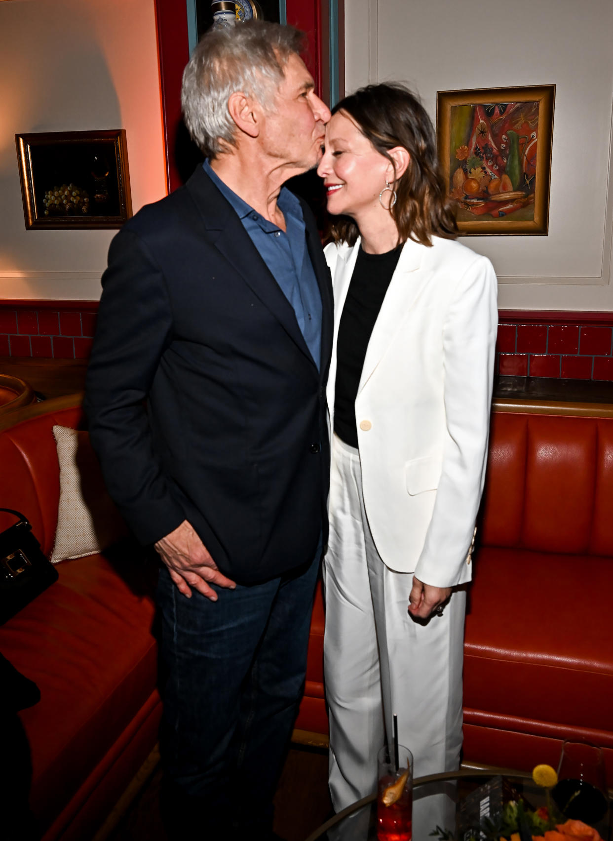 Harrison Ford and Calista Flockhart at the premiere of 