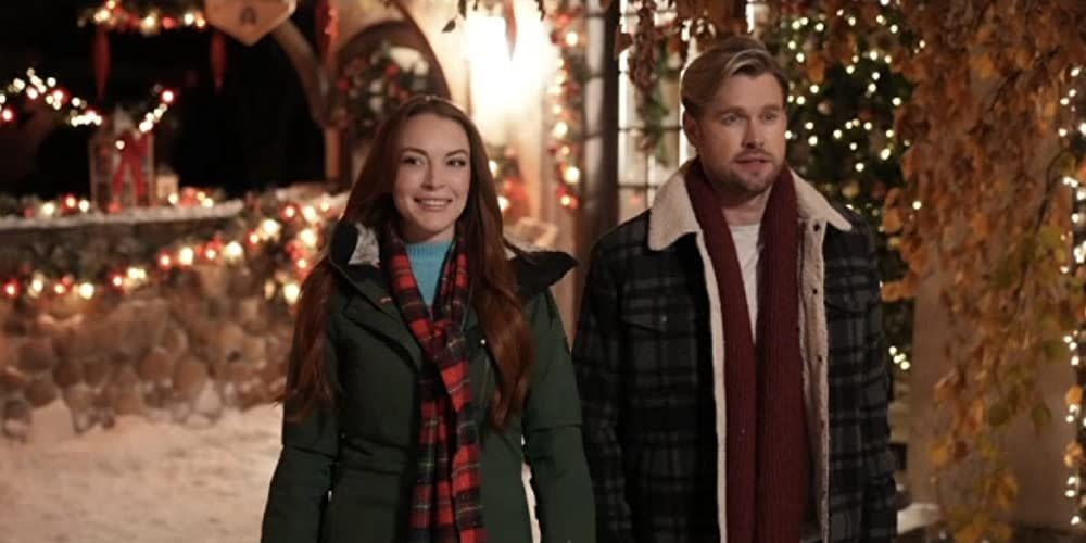 falling for christmas, netflix christmas film starring lindsay lohan