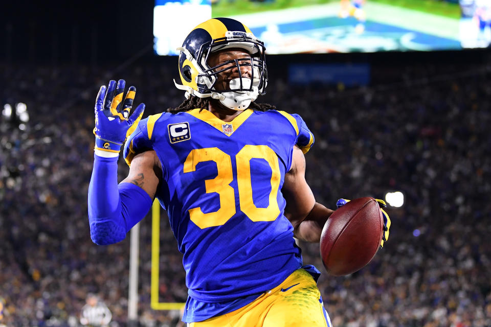 A highly touted Cowboys defense was no match for Todd Gurley and the Rams’ ground attack. (Getty)