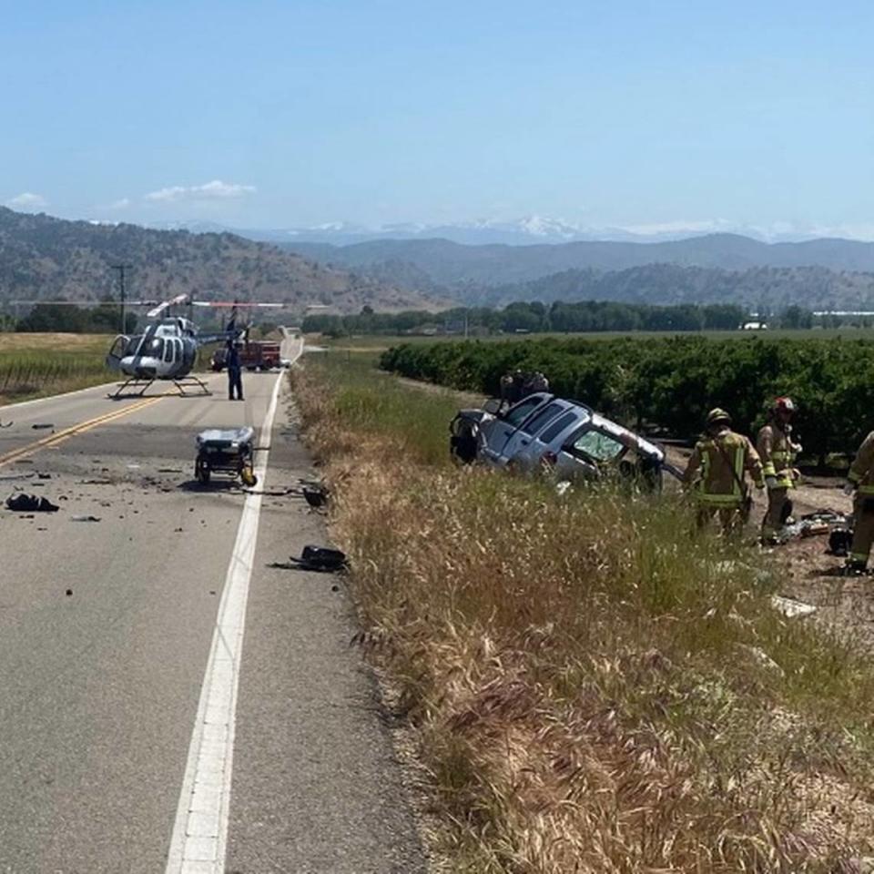 Two people were killed and others injured Tuesday, April 25, 2023, in a crash on Highway 180 near Alta Avenue, California Highway Patrol said.