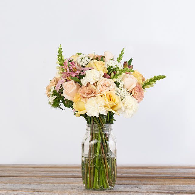 <p><a href="https://go.redirectingat.com?id=74968X1596630&url=https%3A%2F%2Fbouqs.com%2Fflowers%2Fmixed%2Fpeach-yellow-roses-carnations-alstroemeria&sref=https%3A%2F%2Fwww.countryliving.com%2Fshopping%2Fg60080051%2Fbest-mothers-day-gifts-for-grandma%2F" rel="nofollow noopener" target="_blank" data-ylk="slk:Shop Now;elm:context_link;itc:0;sec:content-canvas" class="link ">Shop Now</a></p><p>Buttercream Bouquet</p><p>bouqs.com</p><p>$59.00</p>