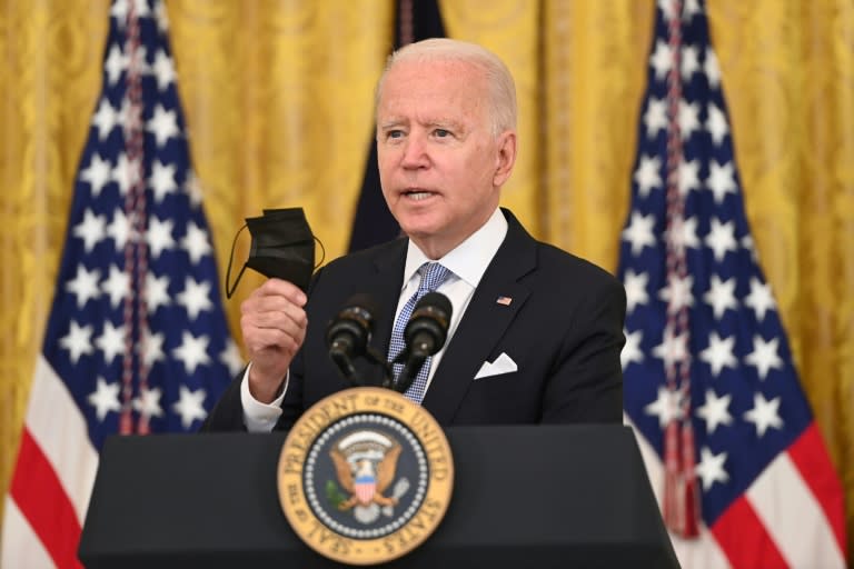 US President Joe Biden speaks about Covid-19 vaccinations at the White House