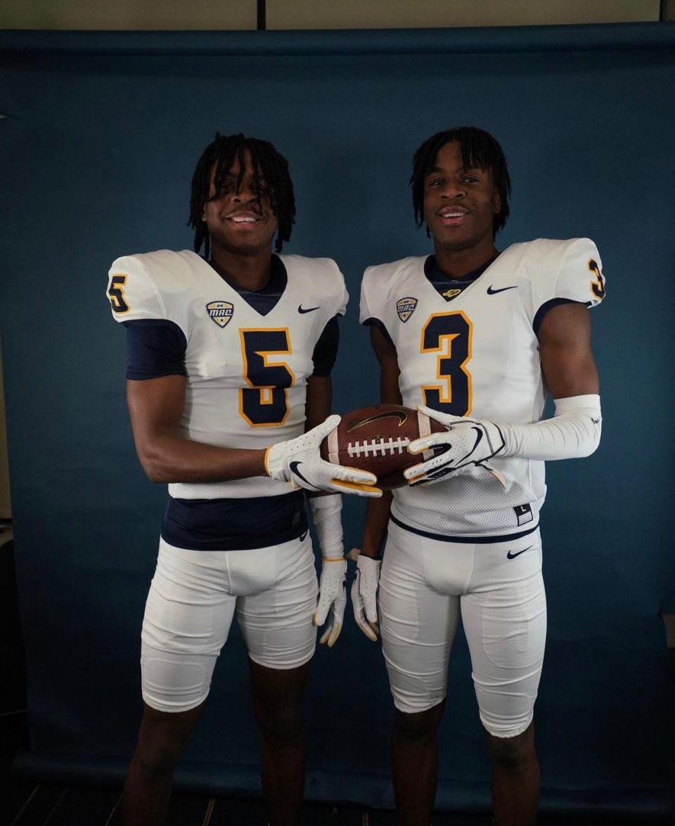 College coaches are hoping opponents  see double with recruits David Ajose, left, and Daniel Ajose coming as an incredible package deal.