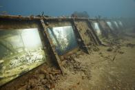 Aspecto de la exhibición "The Sinking World", del artista austríaco Andreas Franke.