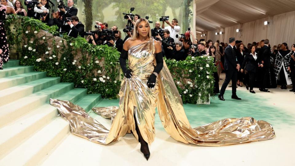 <div>NEW YORK, NEW YORK - MAY 06: Serena Williams attends The 2024 Met Gala Celebrating "Sleeping Beauties: Reawakening Fashion" at The Metropolitan Museum of Art on May 06, 2024 in New York City. (Photo by Dimitrios Kambouris/Getty Images for The Met Museum/Vogue)</div>