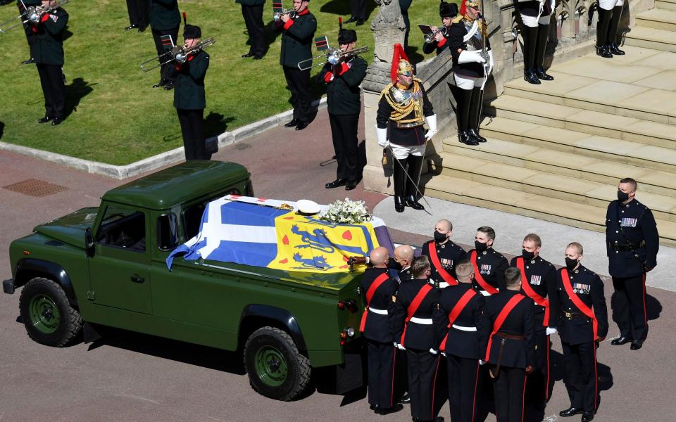 Prince Philip’s modified Land Rover that carried his coffin - AFP