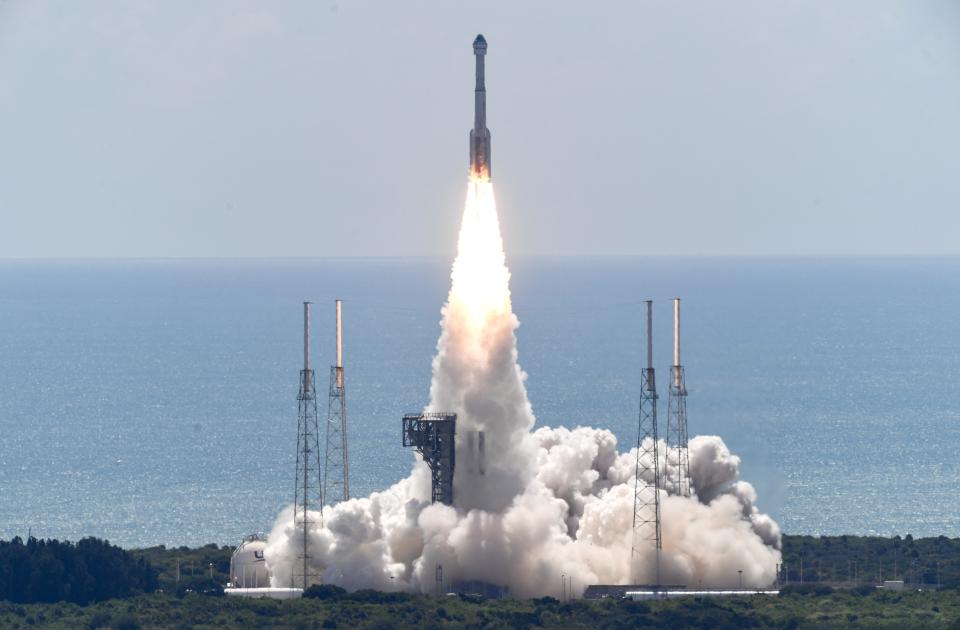 A United Launch Alliance Atlas V rocket and Boeing Starliner capsule lift off Wednesday morning from Cape Canaveral Space Force Station, carrying NASA astronauts Butch Willmore and Suni Williams to the International Space Station.