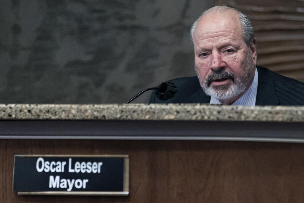 Mayor of El Paso Oscar Leeser speaks during the council meeting on Tuesday, Jan. 30, 2024, at El Paso City Hall.