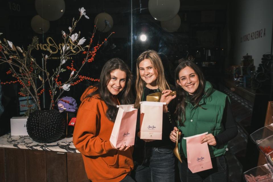 “Last week we came here instead of going to the bars,” said Katie Miller (left), 23, who was at BonBon with friends Claire Kemble (center), 23, and Maggie Hennessee (right), 23. Stephen Yang