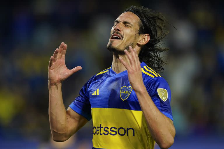 Boca Juniors, con Edinson Cavani como referente de ataque, no pasó del 0 a 0 ante Palmeiras el jueves