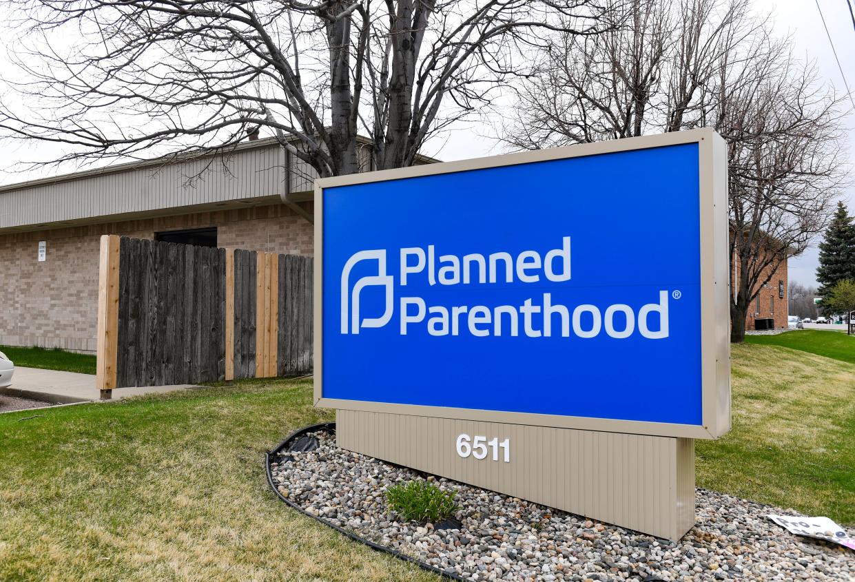 A sign for Planned Parenthood is seen on Thursday, May 5, 2022, in Sioux Falls.