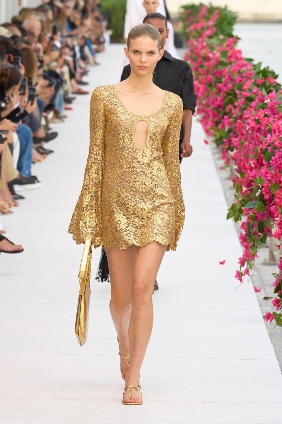 Gladiator, thong and Capri sandals grounded each look (Michael Kors)