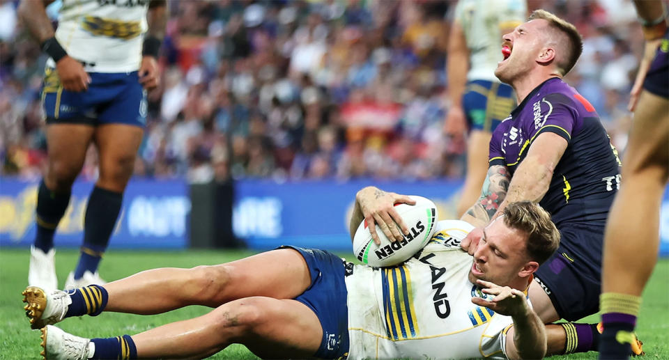 Melbourne Storm star Cameron Munster has been sidelined since May after suffering a serious groin injury against Parramatta. Pic: Getty
