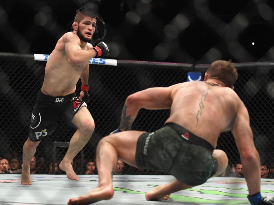 Khabib dropped McGregor early into the fightGetty