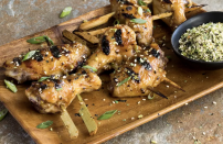 <p>Mirin, sake, soy sauce and rice vinegar give these grilled chicken wings an authentic Japanese taste. To <a href="https://www.thedailymeal.com/cook/don-t-make-these-19-grilling-mistakes-your-first-cookout-season-slideshow?referrer=yahoo&category=beauty_food&include_utm=1&utm_medium=referral&utm_source=yahoo&utm_campaign=feed" rel="nofollow noopener" target="_blank" data-ylk="slk:avoid a grilling mistake;elm:context_link;itc:0;sec:content-canvas" class="link ">avoid a grilling mistake</a>, when grilling these wings, make sure to soak your wooden skewers for at least 30 minutes before cooking.</p> <p><a href="https://www.thedailymeal.com/best-recipes/grilled-chicken-wings-spicy-japenese-marinade?referrer=yahoo&category=beauty_food&include_utm=1&utm_medium=referral&utm_source=yahoo&utm_campaign=feed" rel="nofollow noopener" target="_blank" data-ylk="slk:For the Spicy Japanese Izakaya Style Grilled Wings recipe, click here.;elm:context_link;itc:0;sec:content-canvas" class="link ">For the Spicy Japanese Izakaya Style Grilled Wings recipe, click here.</a></p>