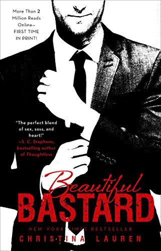 <p><i>Beautiful Bastard</i> by Christina Lauren</p><p>amazon.com</p><p>$13.99</p><p><a href="https://www.amazon.com/dp/1476730091?tag=syn-yahoo-20&ascsubtag=%5Bartid%7C10049.a.36506%5Bsrc%7Cyahoo-us" rel="nofollow noopener" target="_blank" data-ylk="slk:Shop Now" class="link rapid-noclick-resp">Shop Now</a></p><span class="copyright">amazon.com</span>