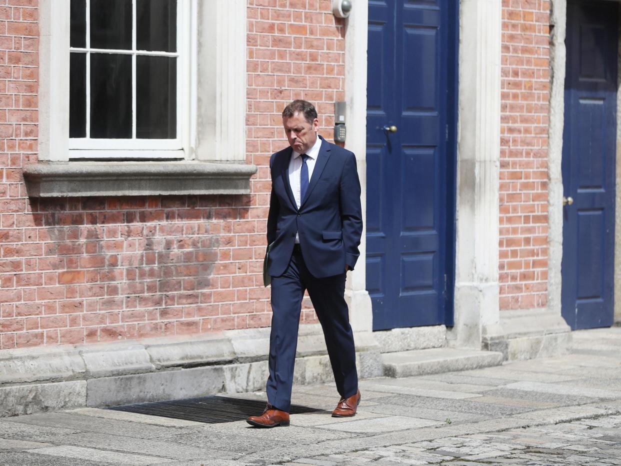 Former agriculture minister Barry Cowen arriving for the cabinet meeting at Dublin Castle: PA