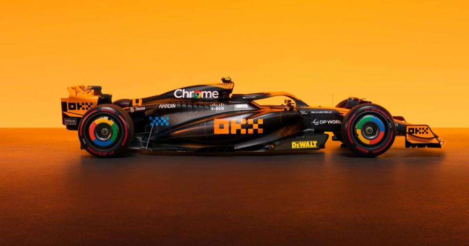 McLaren launch Singapore livery for 2023 race. Credit: Alamy