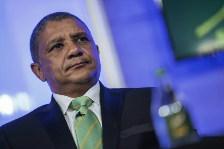 Newly appointed Springboks coach Allister Coetzee gives a press conference in Johannesburg, in April 2016