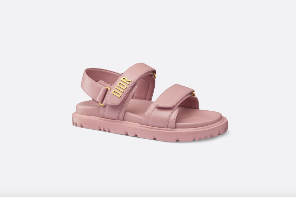 a pair of pink sandals