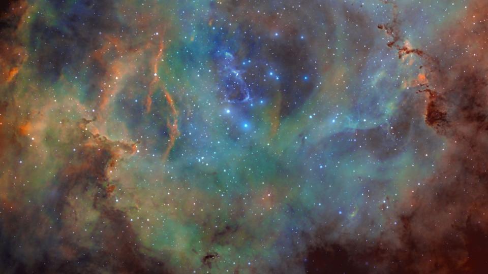 rosette nebula ngc 2237 sho palette