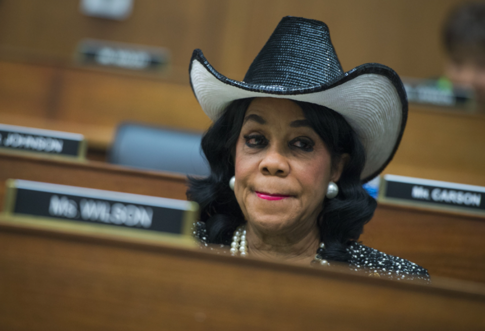 Democrat representative Frederica Wilson said she heard part of Mr Trump's call to a grieving widow (Picture: Rex)