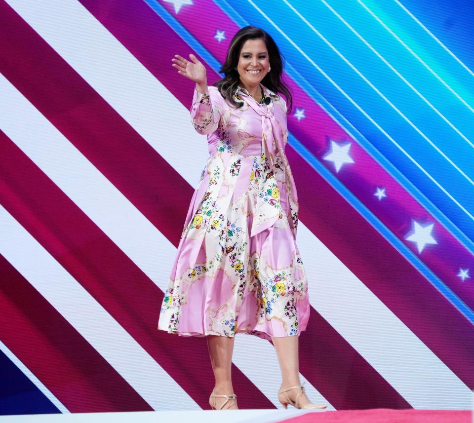 Rep. Elise Stefanik (R-NY), chair of the House Republican Conference, attends the Conservative Political Action Conference, CPAC 2024, at the Gaylord National Resort & Convention Center.