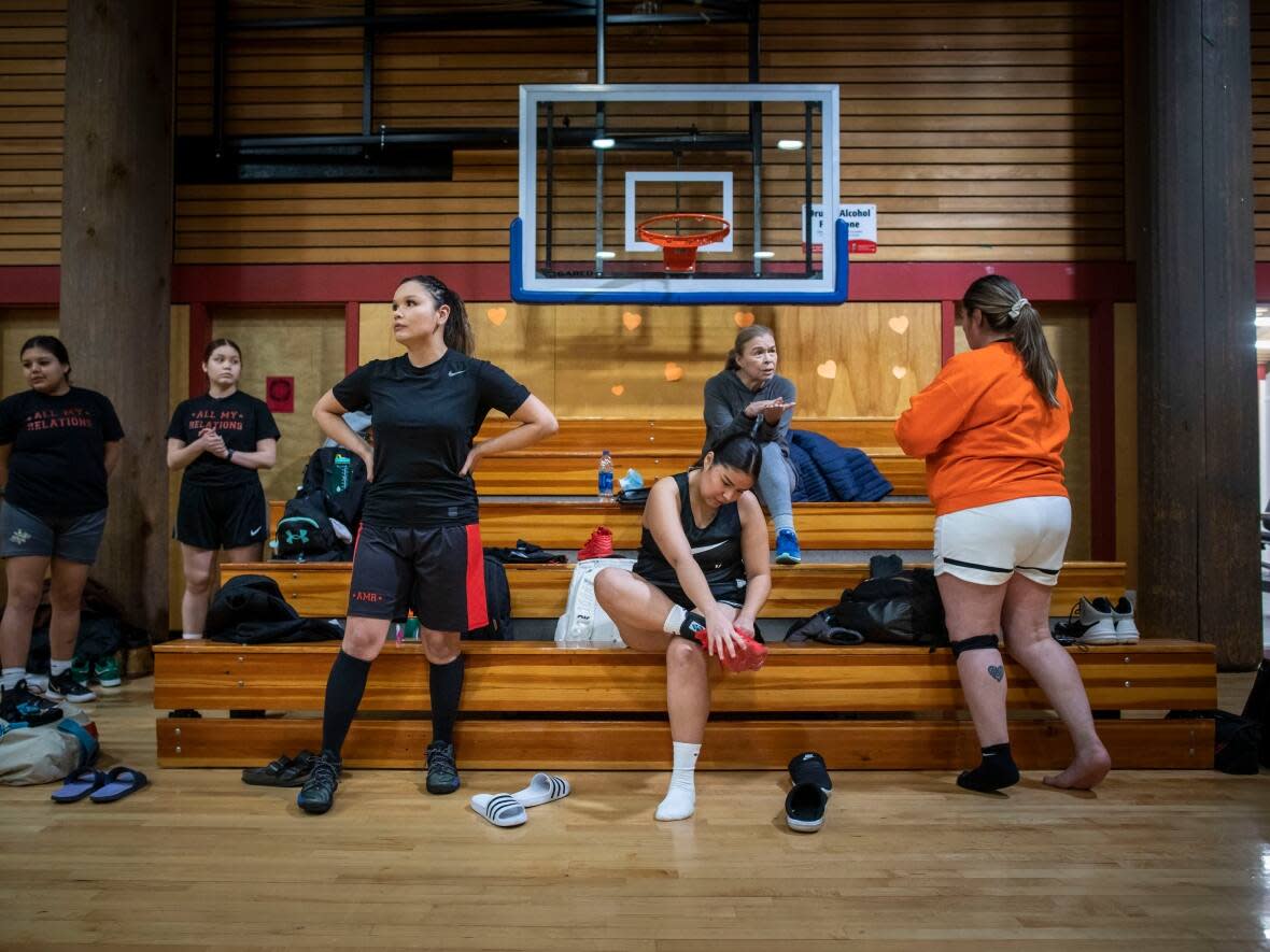 CBC B.C.'s feature story about women on the All My Relations basketball team in Vancouver's Downtown Eastside neighbourhood is one of 36 entries from CBC B.C. nominated for an RTDNA regional award in 2023. (Ben Nelms/CBC - image credit)