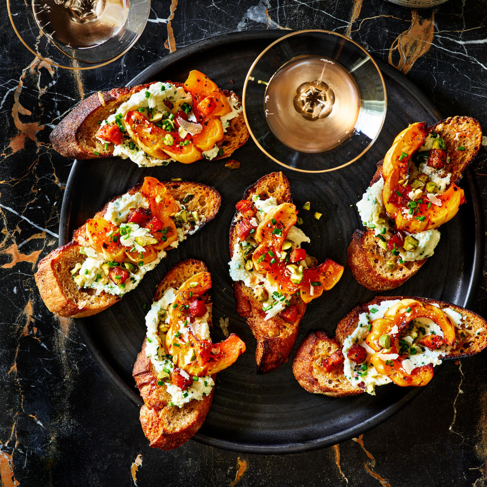 Chile-Spiced Delicata Squash Crostini