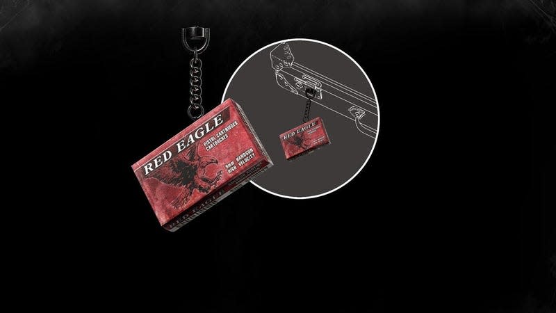 The red RE4 Handgun Ammo charm is displayed.