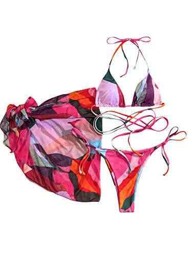 19) Tie Side Three-Piece Bikini