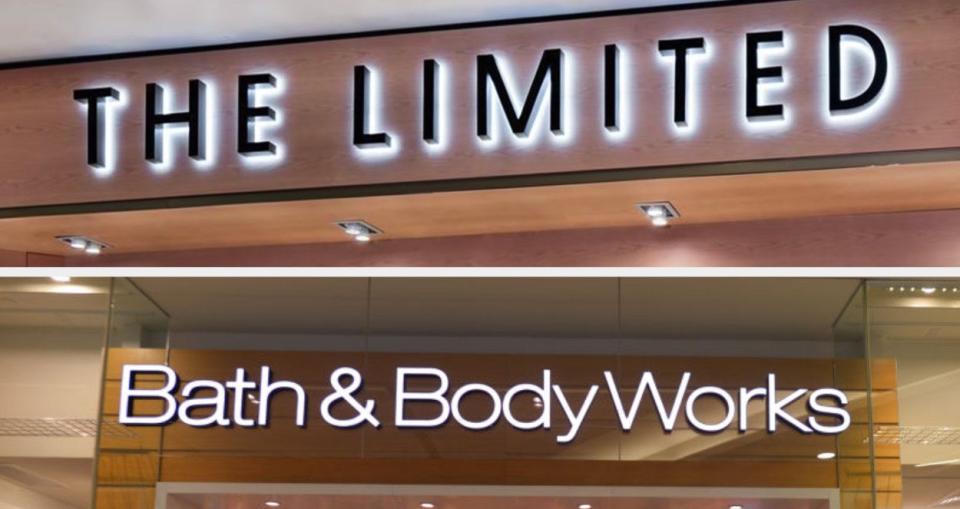 Logos for The LIMITED and Bath & Body Works