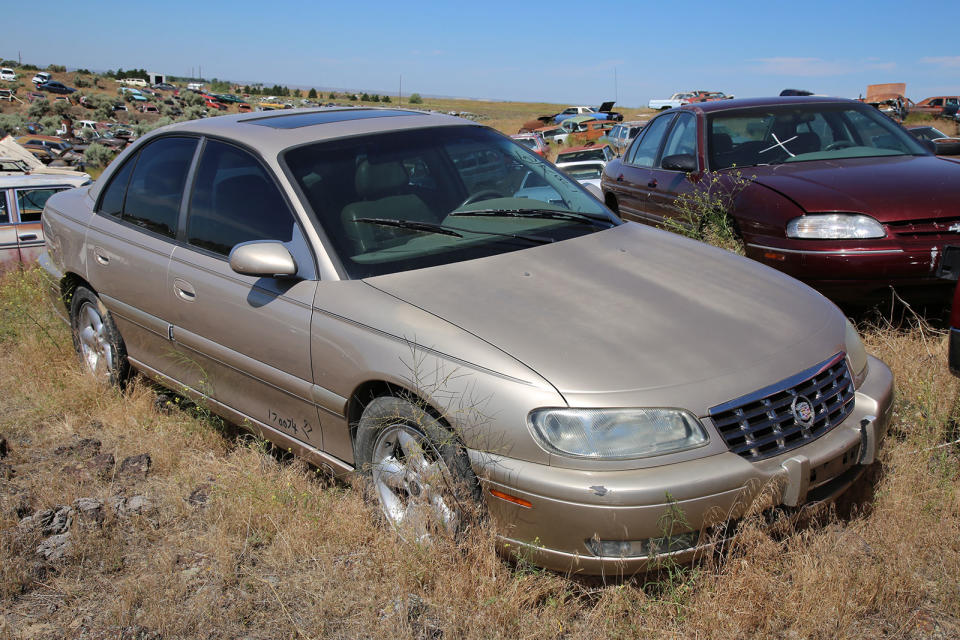 <p>Like us, you’d probably forgotten all about the Cadillac Catera, which isn’t surprising considering that less than 100,000 were sold between 1996 and 2001. Built by General Motors in Germany, and badged as an Opel or Vauxhall Omega in Europe, these cars featured a UK-sourced 3-litre V6 engine. </p><p>This is one of 25,411 that hit the road in 1997, its most successful year.</p>