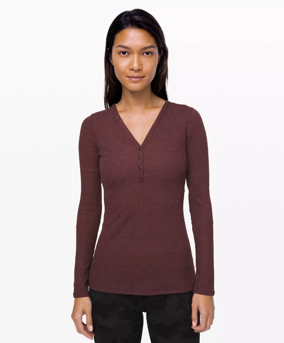 3) Close Call Henley Long Sleeve