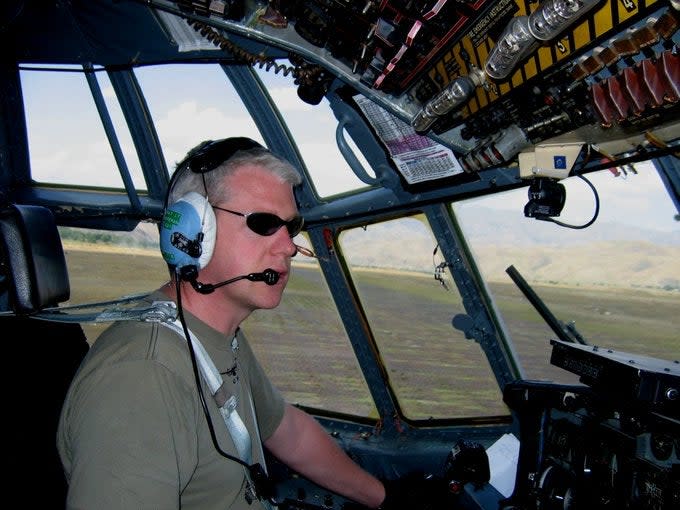 Scott Bateman as a captain on a Hercules squadron in Afghanistan in 2003. <em>via Scott Bateman</em>