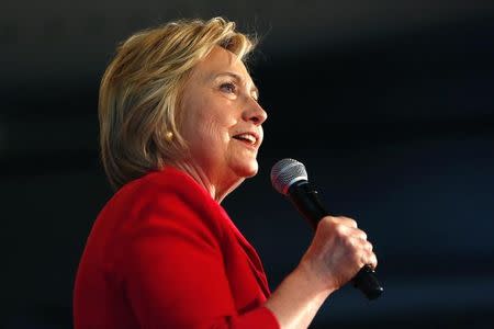 U.S. Democratic presidential candidate Hillary Clinton speaks at La Gala in Bowling Green, Kentucky, U.S., May 16, 2016. REUTERS/Aaron P. Bernstein