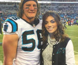 Fiancee of Panthers linebacker AJ Klein.