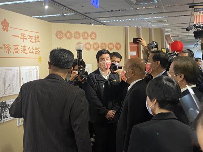 行政院長蘇貞昌今天下午出席「想食·饗食 台灣飲食檔案特展」（戴上容攝）