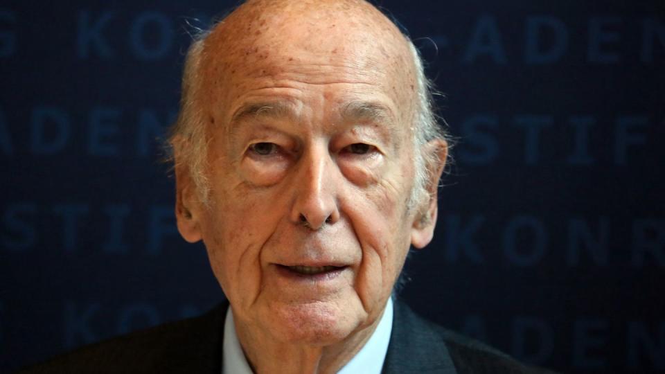 Der frühere französische Staatspräsident Valery Giscard d'Estaing kommt 2014 zum Europa Forum der Konrad Adenauer Foundation in Berlin.