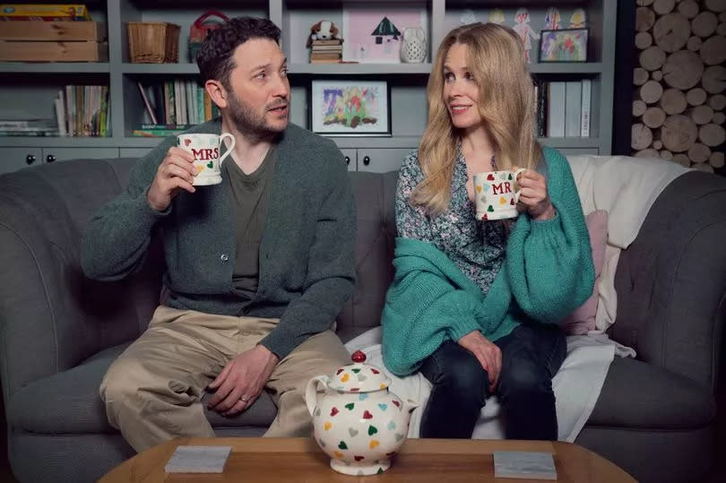 Jon Richardson and Lucy Beaumont in Dave's Meet The Richardsons -Credit:PA/UKTV/James Stack