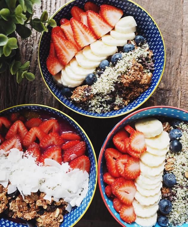 Just one of Bonny&#39;s vegan creations: delicious dairy-free granola bowls. Image: Instagram.