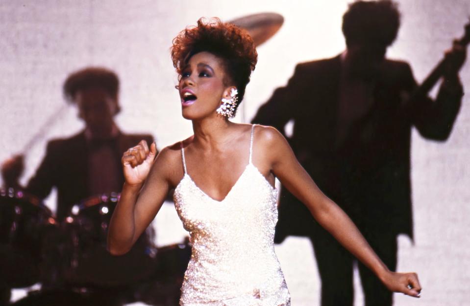 <p>Marshall's last time photographing Whitney was in 1986 during the video shoot for "Greatest Love of All" at N.Y.C.'s Apollo Theater.</p> <p>"When I arrived, she came over and gave me a hug," Marshall says. "We greeted each other, and then she said, 'Now, I have to go be Whitney Houston.' She transformed as she walked back and sang 'The Greatest Love of All.'"</p> <p>"I was totally thrilled and knocked out," Marshall adds. "She looked incredible. Now she was a star."</p>